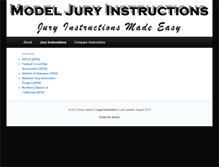 Tablet Screenshot of modeljuryinstructions.com